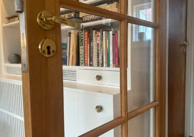 Fransk dør med specialmål og håndtag - Søgaard tømrer og snedker