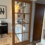 Fransk dør med specialmål og håndtag - Søgaard tømrer og snedker