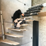 Montering af granit- og marmorplader Trappe Frithængende trappe Søgaard tømrer og snedker